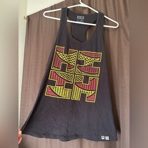 Hawaii's Finest Black Tank Top with Yellow and Red Design